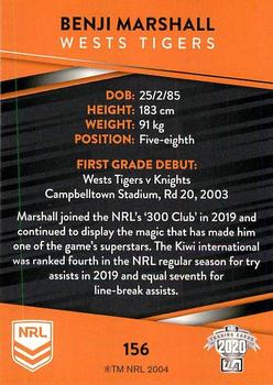 2020 NRL Traders #156 Benji Marshall Back